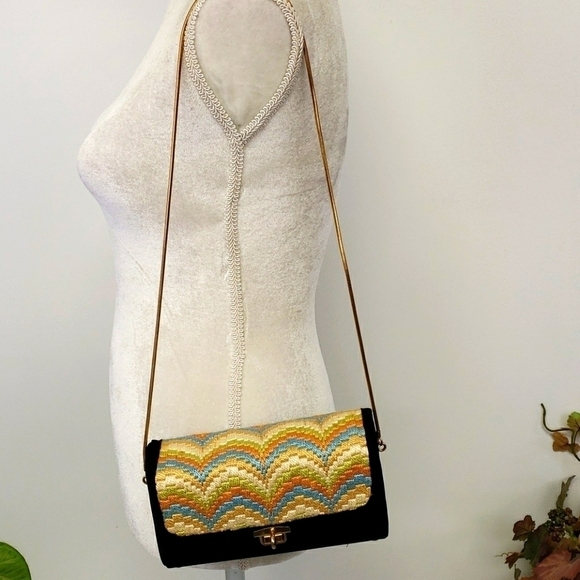 Vtg Embroidered Mini Shoulder Bag VGU - Picture 4 of 12